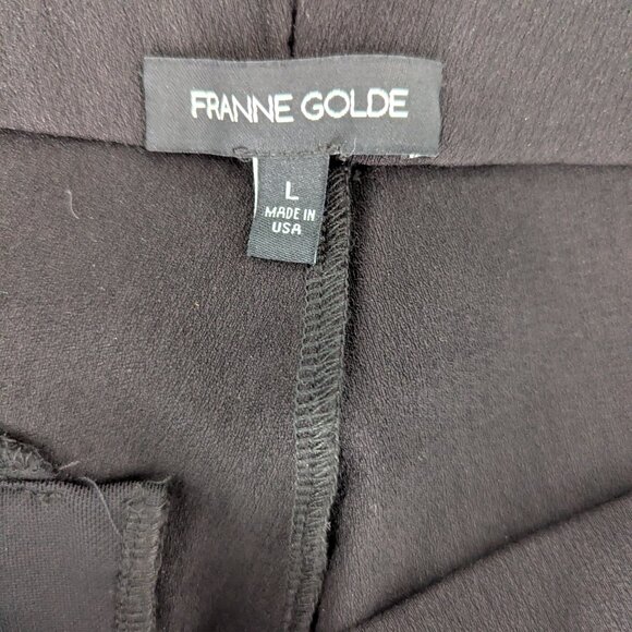 Franne Golde Women's Black Straight Leg Pull On Trousers, Large - Picture 5 of 5